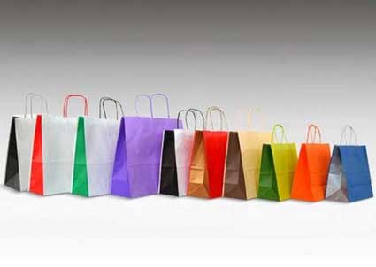 Immagine shopper bicolore con cordino
